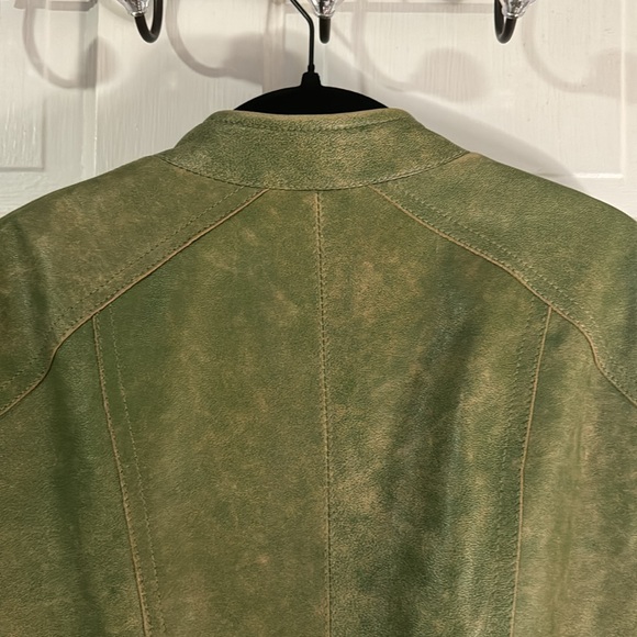 Vintage DKNY Green Soft Lamb Leather Women's Jacket Sz 8 Rare made in Italy - Picture 12 of 12